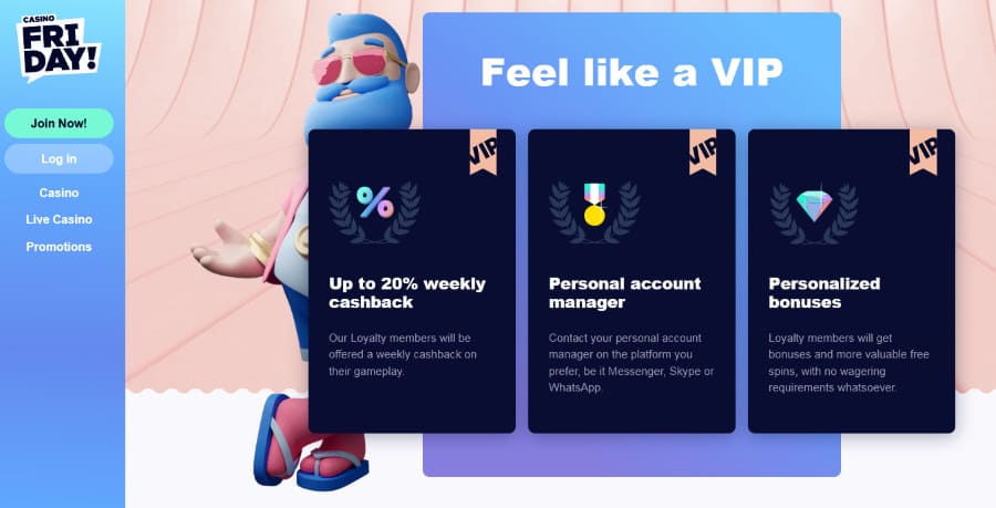 Casino-Friday-VIP programs